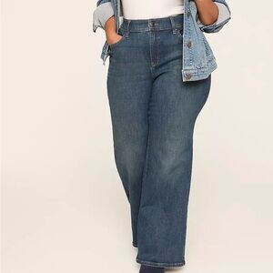 Lane Bryant curvy fit body icon high rise Dark Blue Flare Jeans